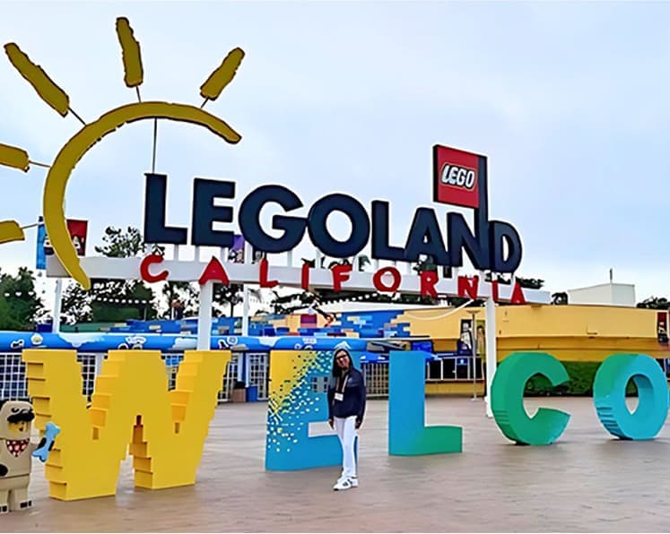 Bay Tek team member at the IAAPA Legoland